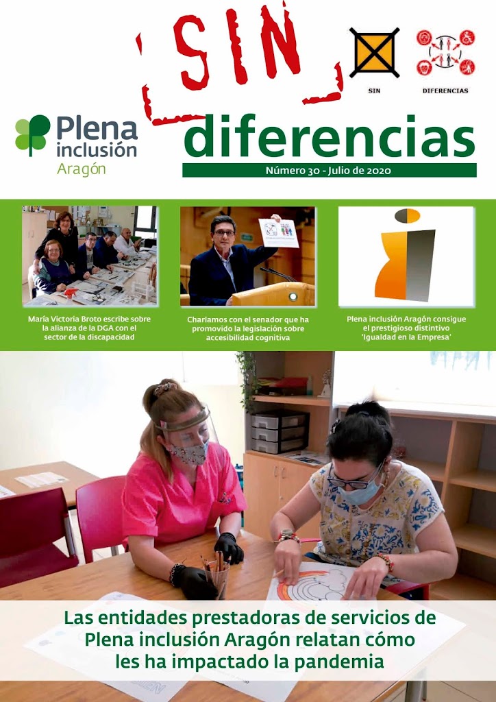 Plena Inclusión Aragón publica un nuevo número de su revista «Sin Diferencias»
